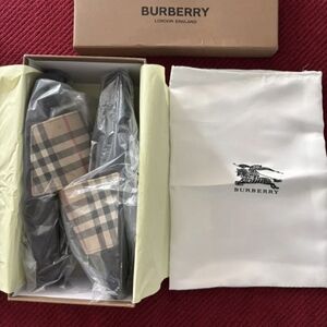 Burberry Vintage Check Slide Sandals in Black & Beige M5, W6.5